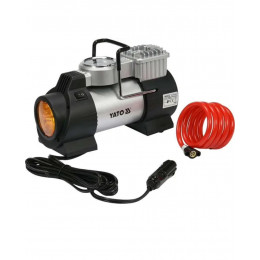 Автомобільний компресор зі світлодіодною лампою, 12В 180Вт YATO YT-73460