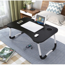 Стіл для ноутбука та планшета складаний 60х40х28 матовий під дерево