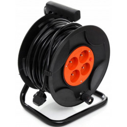 Подовжувач на котушці 50м Kraft Dele KD4018 3х2,5 мм² на 4 розетки
