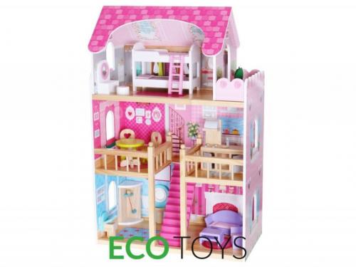 Ляльковий будиночок резиденція Malinowa EcoToys Ляльковий будиночок