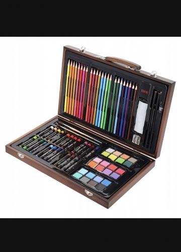 Набір для творчості WORISON Deluxe у дерев`яній коробці 80 предметів