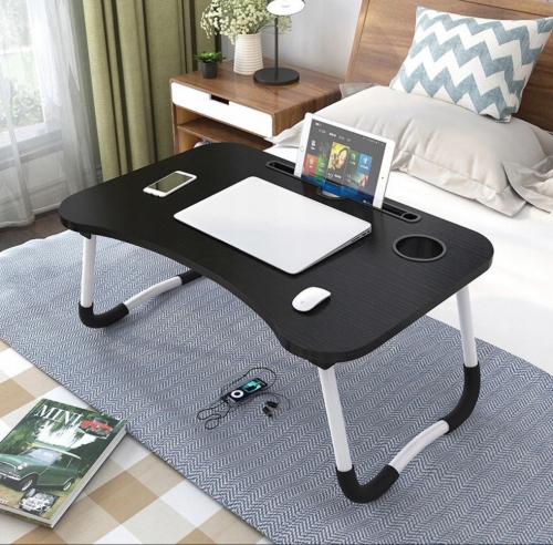 Стіл для ноутбука та планшета складаний 60х40х28 матовий під дерево