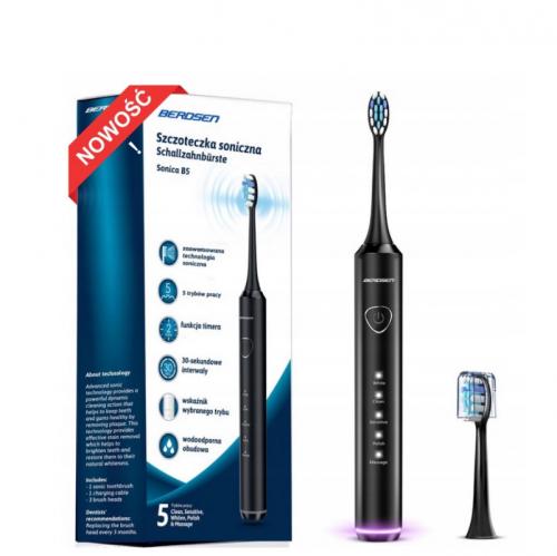 Ультразвукова зубна щітка Berdsen Sonica B5 Black (Польща)