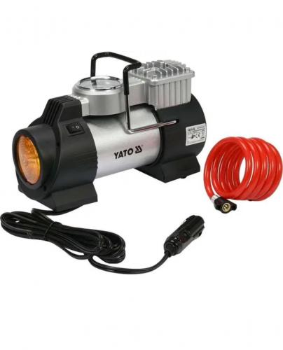 Автомобільний компресор зі світлодіодною лампою, 12В 180Вт YATO YT-73460