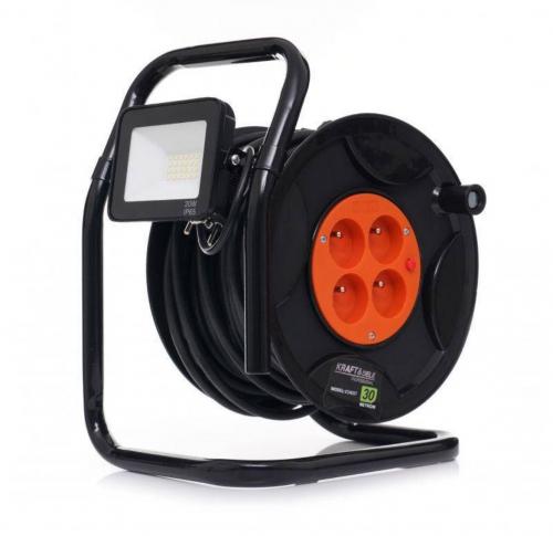 Подовжувальний кабель-котушка 30М + світлодіод Kraft &Dele KD4037 tmax